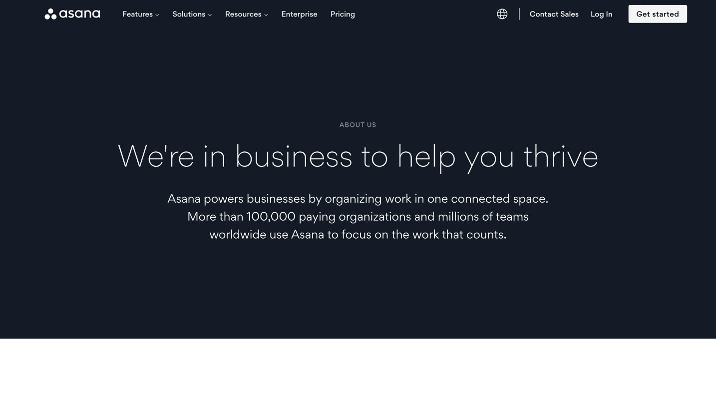 Asana About Page