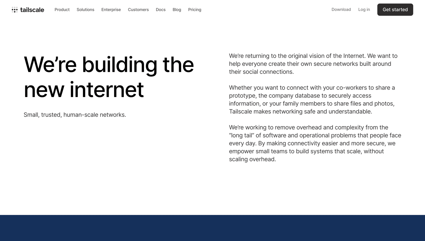 Tailscale About Page