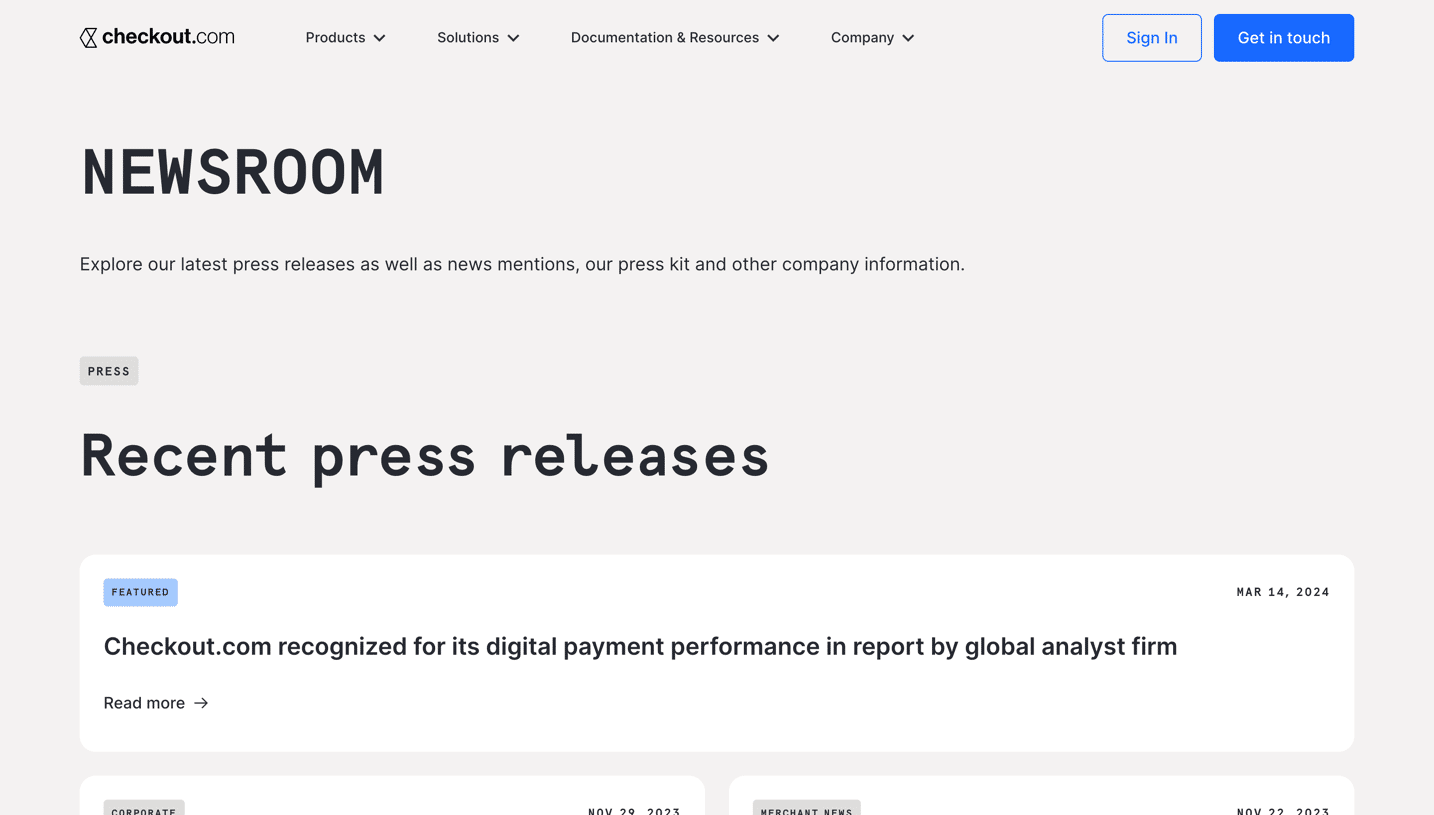 Checkout.com Press Page